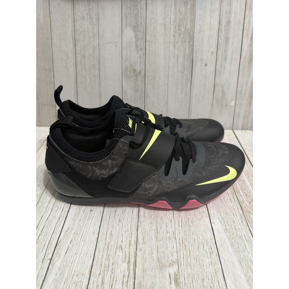 Nike Zoom Pole Vault Elite Black Pink Jumping Spikes AA1204-004 SIZE 12